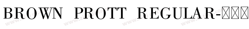 brown prott regular字体转换